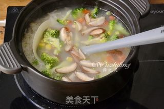 田园海鲜泡饭的做法步骤:4