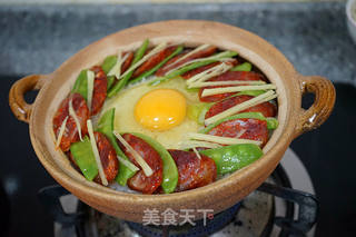 美食节腊肠荷兰豆煲仔饭的做法步骤:10