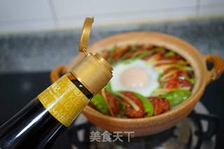 美食节腊肠荷兰豆煲仔饭的做法步骤:12