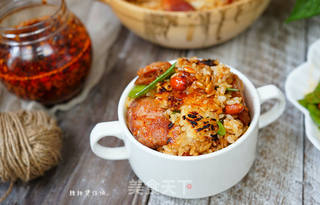 美食节腊肠荷兰豆煲仔饭的做法步骤:17
