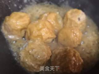 油面筋酿肉的做法步骤：8