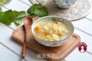 南瓜栗子鸡蛋汤的做法步骤:8