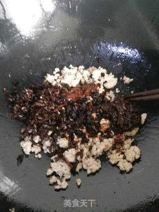 松茸肉酱拌面的做法步骤:4