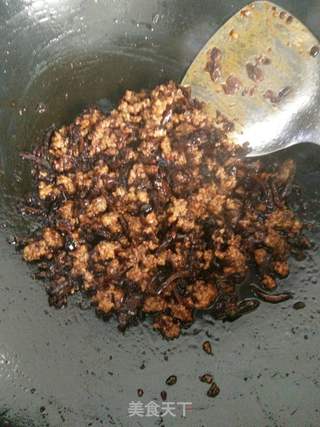 松茸肉酱拌面的做法步骤:5