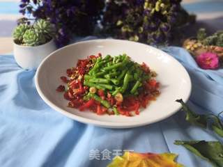 红椒拌豇豆的做法步骤:4