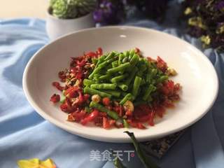 红椒拌豇豆的做法步骤:6