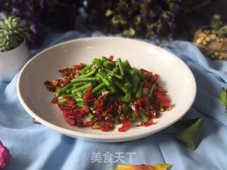红椒拌豇豆的做法步骤:8