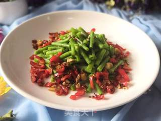 红椒拌豇豆的做法步骤:12