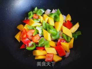 芒果虾仁的做法步骤:10