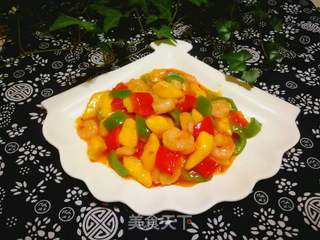 芒果虾仁的做法步骤:14