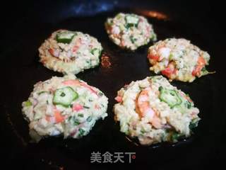 虾仁豆腐蔬菜煎饼的做法步骤：14