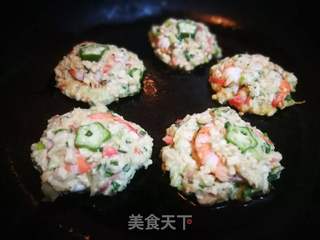 虾仁豆腐蔬菜煎饼的做法步骤:14