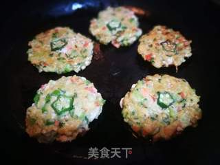 虾仁豆腐蔬菜煎饼的做法步骤：15