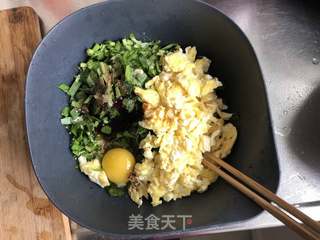 韭菜鸡蛋馅饼的做法步骤：6