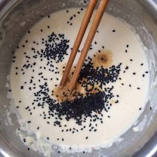 秋葵芝麻蛋饼的做法步骤:4