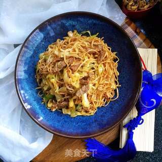 孜然牛肉炒面的做法步骤:9