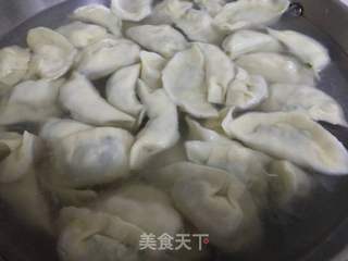 海灵菇虾爬肉韭菜水饺的做法步骤：7