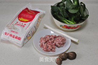 青菜猪肉饺子的做法步骤：1