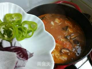 菌菇豆腐大酱汤的做法步骤:9