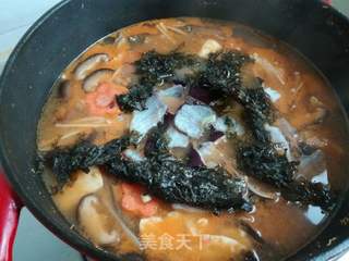 菌菇豆腐大酱汤的做法步骤:10