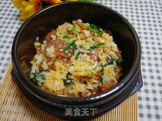 #腊味#腊肉杂蔬拌饭的做法步骤:8
