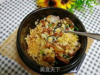 #腊味#腊肉杂蔬拌饭的做法步骤:9