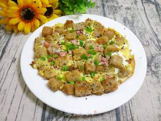 杂粮发糕煎蛋的做法步骤:9