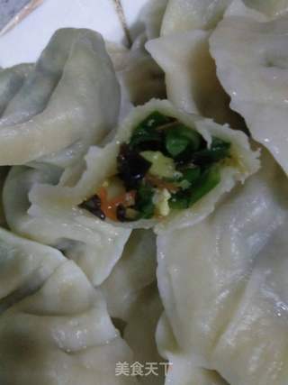 鸡蛋鲜虾韭菜水饺的做法步骤:15