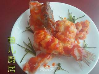 茄汁鲈鱼──鱼儿厨房私房菜的做法步骤:16
