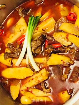 牛肉年糕淮山小火锅的做法步骤:14