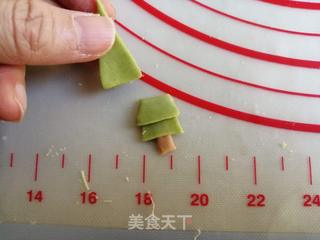 圣诞树馒头的做法步骤:7