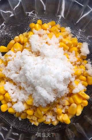 甜玉米粒糯米饼的做法步骤：2