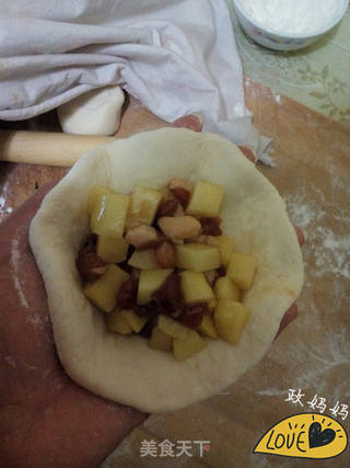 土豆肉丁包子的做法步骤:9