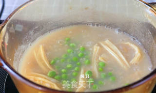 腐竹板栗豌豆肉丝粥——宝宝辅食的做法步骤:5