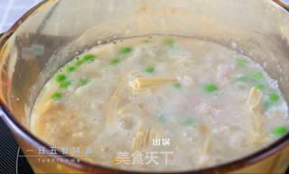 腐竹板栗豌豆肉丝粥——宝宝辅食的做法步骤:6
