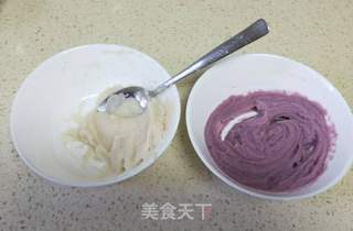 创意双色山药泥的做法步骤:3