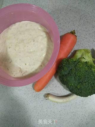 西兰花早餐饼的做法步骤：2