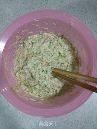 西兰花早餐饼的做法步骤：6