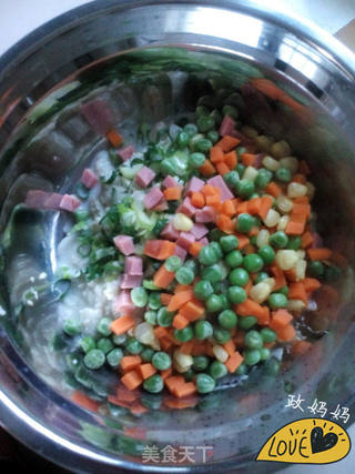 田园豆渣饼的做法步骤:7