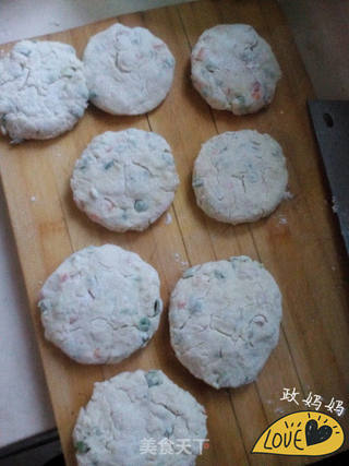 田园豆渣饼的做法步骤:9