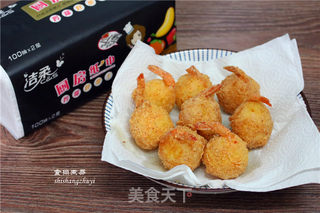 凤尾虾球(如何做出油炸食物酥脆的口感)的做法步骤:12