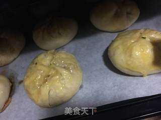 蒜苗肉馅烤包子的做法步骤:44