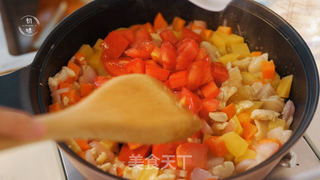 番茄鸡肉芝士焗饭【初味日记】的做法步骤:5