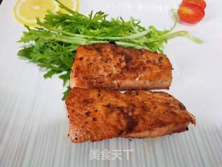 香煎三文鱼的做法步骤:7
