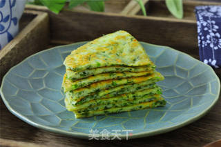 茼蒿鸡蛋饼的做法步骤:9