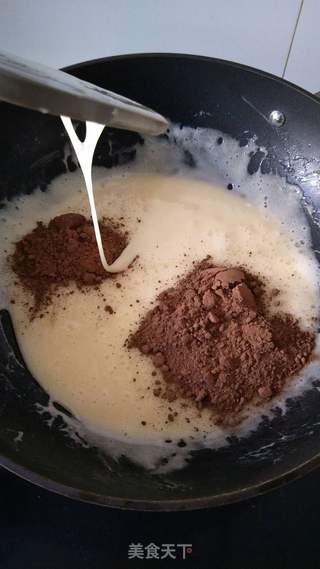 可可牛轧的做法步骤:4