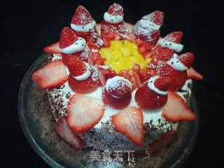 草莓生日奶油蛋糕的做法步骤:14