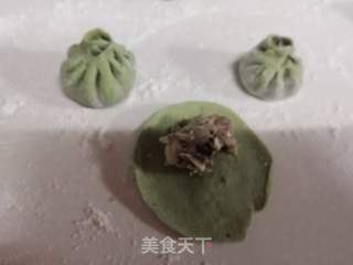菠菜肉末马蹄包子的做法步骤:19