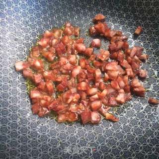 蒜苔腊肠炒饭的做法步骤:4