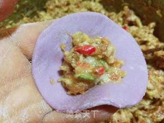 紫薯香辣大肉饺的做法步骤:12